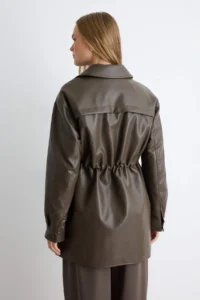 TRENDYOLMİLLA Dark Brown Regular  Trench Coat - Image 5