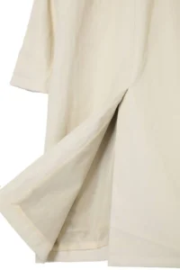 TRENDYOLMİLLA Beige High Neck Elastic Waist Mono Closure Oversized LONG Trench Coat - Image 9