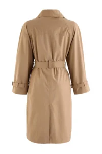 TRENDYOLMİLLA Wardrobe Essentials Camel tied up Collar Detailed Oversized LONG Trench Coat - Image 10