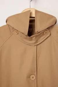 TRENDYOLMİLLA Wardrobe Essentials Camel tied up Collar Detailed Oversized LONG Trench Coat - Image 7