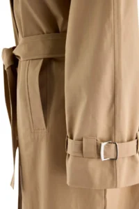 TRENDYOLMİLLA Wardrobe Essentials Camel tied up Collar Detailed Oversized LONG Trench Coat - Image 9