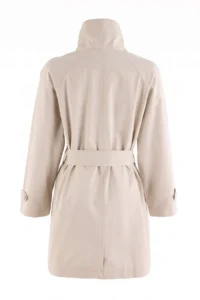 TRENDYOLMİLLA Stone Oversized High Neck tied up Double breasted Kapama LONG Trench Coat - Image 10