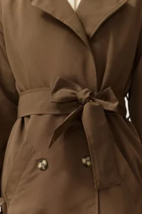TRENDYOLMİLLA Brown Oversized Belted  Trench Coat - Image 18