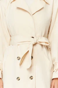 TRENDYOLMİLLA Stone Oversized Wide Cut Arched  Trench Coat - Image 8