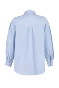 TRENDYOLMİLLA BLUE Striped Oversized/Wide Pattern Weaving Shirt - Image 17
