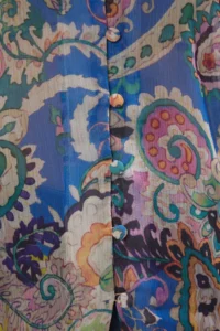 TRENDYOLMİLLA Multicolored Long Sleeve Oversized Patterned Siphon Shirt - Image 3