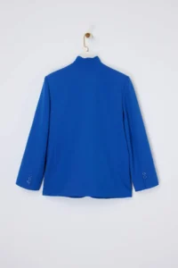 TRENDYOLMİLLA Limited Edition Saks BLUE High Neck Lined padded Blazer Jacket - Image 9