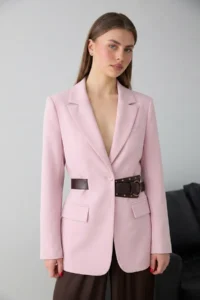 TRENDYOLMİLLA PINK Kendinden Arched Blazer Jacket