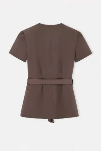 TRENDYOLMİLLA Brown Short Sleeve Blazer Jacket - Image 6