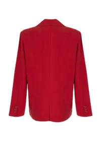 TRENDYOLMİLLA Trendyol Studio Red linen look Lined Weaving Blazer Jacket - Image 7