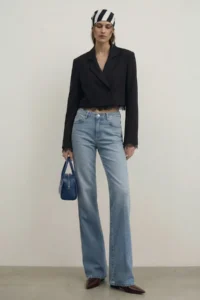 TRENDYOLMİLLA Black Skirt and Cuff Lace Detailed Crop Blazer Jacket - Image 9