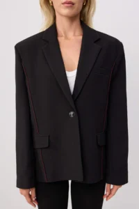 TRENDYOLMİLLA Black Blazer Jacket - Image 3