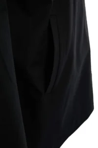 TRENDYOLMİLLA Black Oversized Plus Size Belted Short Trench Coat - Image 7