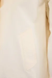 TRENDYOLMİLLA Ecru Oversized High Neck Plus Size Short Trench Coat - Image 4