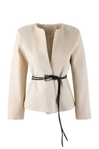 TRENDYOLMİLLA Stone Arched Lined Crew Neck Cotton Weaving Bowl Jacket - Image 5