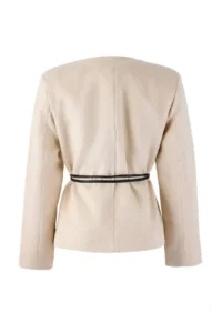 TRENDYOLMİLLA Stone Arched Lined Crew Neck Cotton Weaving Bowl Jacket - Image 6