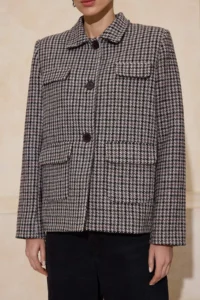 TRENDYOLMİLLA Multicolored Checkered/Checkered buttoned Rahat Pattern Bowl Jacket - Image 3