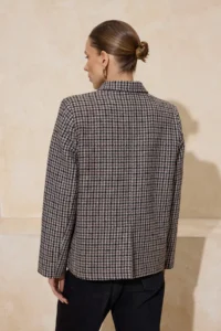TRENDYOLMİLLA Multicolored Checkered/Checkered buttoned Rahat Pattern Bowl Jacket - Image 4