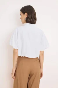 TRENDYOLMİLLA WHITE Zippered Balloon Sleeve Thin Seasonal Jacket - Image 5