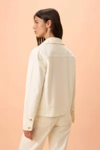 TRENDYOLMİLLA WHITE Gabardine Basic Thin Seasonal Jacket - Image 4