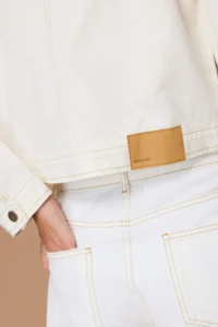 TRENDYOLMİLLA Premium Ecru Special Material Regular/Normal Cut 100% Cotton Jacket - Image 4