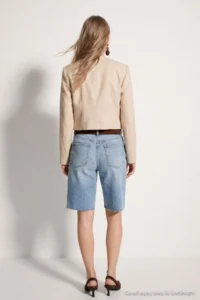 TRENDYOLMİLLA Beige Handles Battery Detailed Weaving Jacket - Image 5
