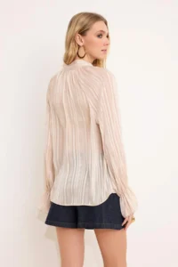TRENDYOLMİLLA Stone Scarf Detailed Shirt - Image 4