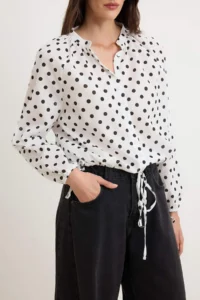 TRENDYOLMİLLA Black-WHITE Shirt - Image 3