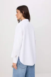 TRENDYOLMİLLA WHITE Rib Detailed Shirt - Image 5