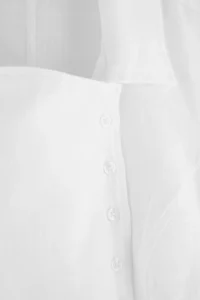 TRENDYOLMİLLA WHITE Summer Button Detailed Cotton Shirt - Image 10