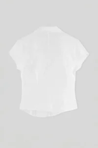 TRENDYOLMİLLA WHITE Summer Button Detailed Cotton Shirt - Image 11