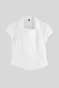 TRENDYOLMİLLA WHITE Summer Button Detailed Cotton Shirt - Image 9