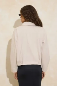 TRENDYOLMİLLA Stone Regular Pattern Belt Detailed Gabardine Jacket Coat - Image 5