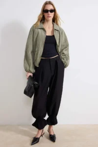 TRENDYOLMİLLA Light Khaki Regular Coat - Image 2