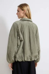 TRENDYOLMİLLA Light Khaki Regular Coat - Image 4
