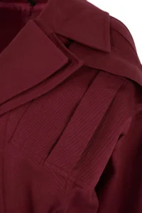 TRENDYOLMİLLA Burgundy Oversized Pattern Pocket Detail Bomber Jacket Jacket Coat - Image 6