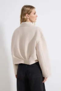 TRENDYOLMİLLA Mink Shirt Collar Oversized Bomber Jacket Jacket Coat - Image 5