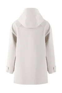 TRENDYOLMİLLA Ecru Oversized Hooded LONG Raincoat & Windbreaker - Image 8