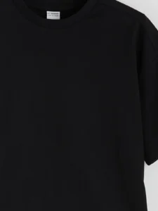 LCW Kids Black Crew Neck Basic Boys' T-Shirt - Image 3
