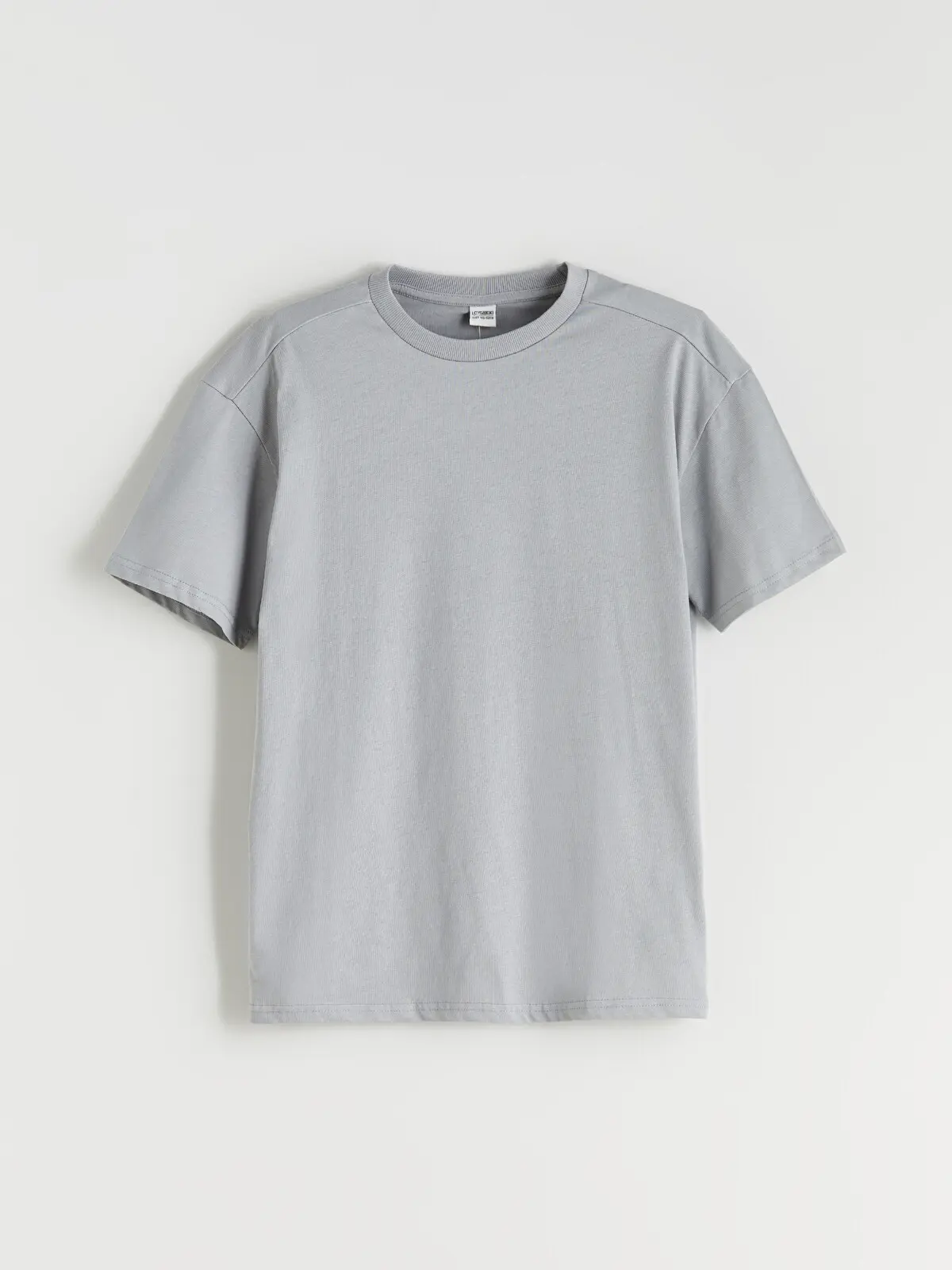 W5I188Z4-R10_1 LCW Kids Gray Crew Neck Basic Boys' T-Shirt - Image 1