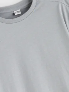 LCW Kids Gray Crew Neck Basic Boys' T-Shirt - Image 2