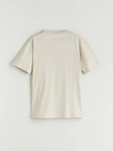 LCW Kids Beige Crew Neck Basic Boys' T-Shirt - Image 3