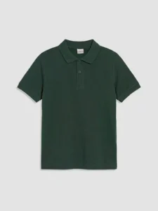LC Waikiki Green LCW KidsPolo Collar Boys' Pique T-Shirt - Image 2