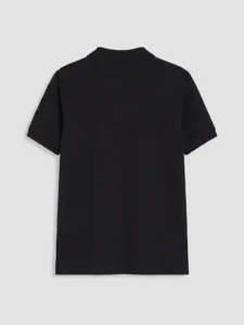 LC Waikiki Black LCW KidsPolo Collar Boys' Pique T-Shirt - Image 3
