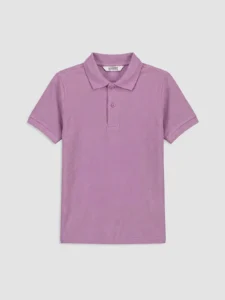 LC Waikiki Purple LCW KidsPolo Collar Boys' Pique T-Shirt - Image 2
