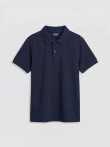 LC Waikiki Navy Blue LCW KidsPolo Collar Boys' Pique T-Shirt - Image 3