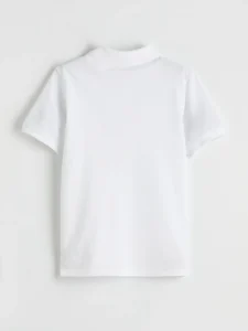 LC Waikiki White LCW KidsPolo Collar Boys' Pique T-Shirt - Image 3