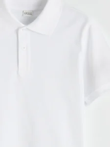 LC Waikiki White LCW KidsPolo Collar Boys' Pique T-Shirt - Image 4