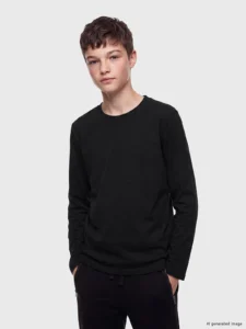 LC Waikiki Black LCW KidsBasic Boys' T-Shirt