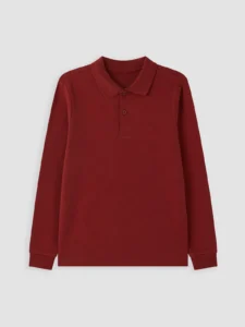 LC Waikiki Burgundy LCW KidsPolo Collar Boys' T-Shirt - Image 3